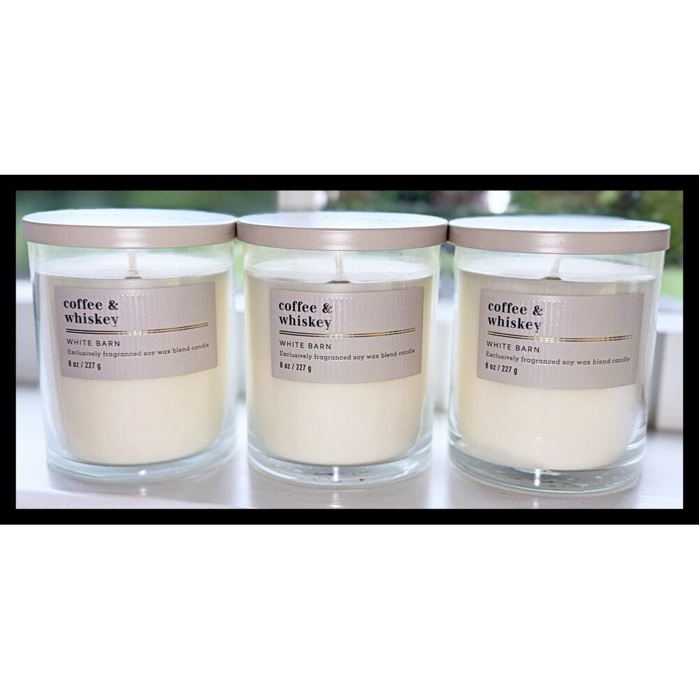 Lot of 3 Bath & Body Works Coffee & and Whiskey Single Wick Candle - Picture 2 of 5